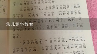 幼儿识字教案