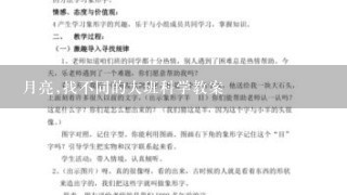 月亮,找不同的大班科学教案