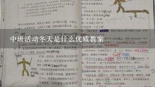 中班活动冬天是什么优质教案