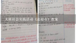 大班社会实践活动《逛超市》教案