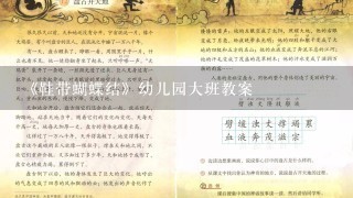 《鞋带蝴蝶结》幼儿园大班教案