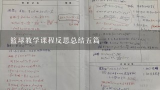 篮球教学课程反思总结五篇