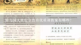 幼儿园大班安全教育优质课教案有哪些？