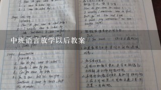 中班语言放学以后教案