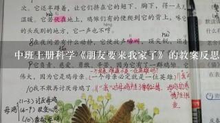 中班上册科学《朋友要来我家了》的教案反思