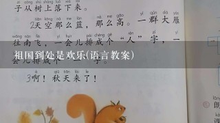 祖国到处是欢乐(语言教案)