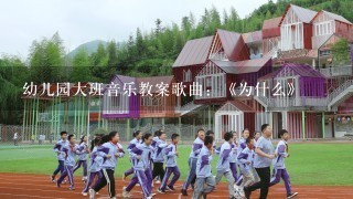 幼儿园大班音乐教案歌曲：《为什么》