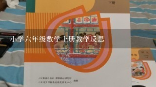 小学六年级数学上册教学反思