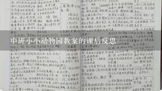 中班小小动物园教案的课后反思