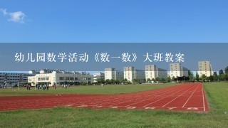 幼儿园数学活动《数一数》大班教案