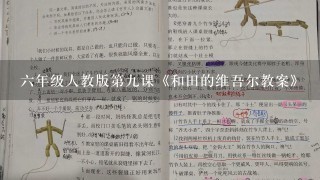 六年级人教版第九课《和田的维吾尔教案》