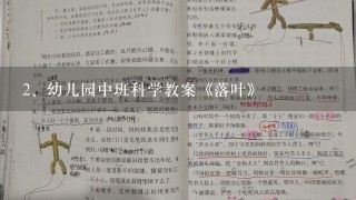 幼儿园中班科学教案《落叶》