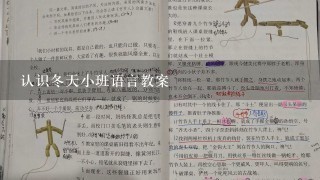 认识冬天小班语言教案