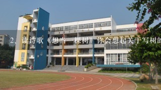 读诗歌《想当一棵树》你会想起关于写树的歌—《》，