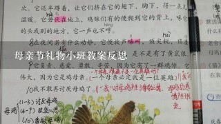 母亲节礼物小班教案反思