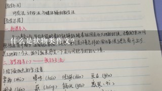 什么是状物类作文？