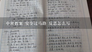 中班教案 安全过马路 反思怎么写