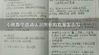 小班教学活动认识图形的教案怎么写