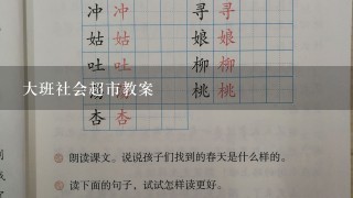 大班社会超市教案