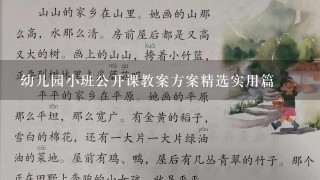 幼儿园小班公开课教案方案精选实用篇