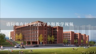 请问谁有初中的数学名师教学视频