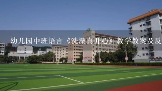 幼儿园中班语言《洗澡真开心》教学教案及反思