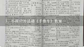 小班户外活动《手推车》教案