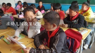 求幼儿园教案反思