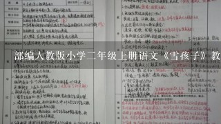 部编人教版小学二年级上册语文《雪孩子》教案