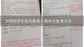 2020中学生安全教育主题班会教案大全