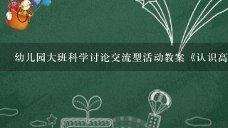 幼儿园大班科学讨论交流型活动教案《认识高速公路》