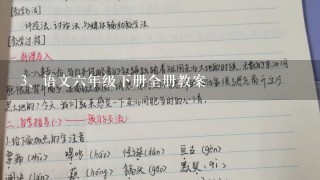 语文六年级下册全册教案