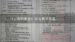 《云南的歌会》语文教学反思