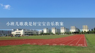 小班儿歌我是好宝宝音乐教案