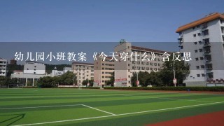 幼儿园小班教案《今天穿什么》含反思