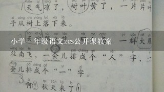 小学一年级语文zcs公开课教案