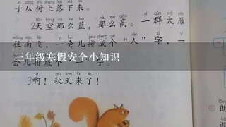 三年级寒假安全小知识