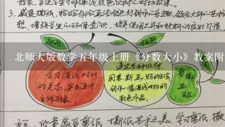 北师大版数学五年级上册《分数大小》教案附教学反思