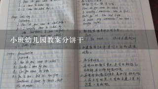 小班幼儿园教案分饼干