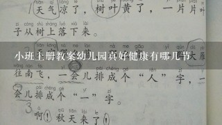 小班上册教案幼儿园真好健康有哪几节