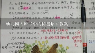 幼儿园大班书中的秘密语言教案