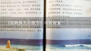 《按物体大小排序》中班教案