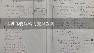 小班乌鸦妈妈的宝贝教案