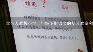 谁有人教版小学二年级下册语文的复习教案和课件啊？ 急急急