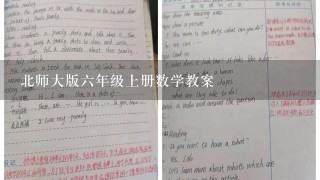 北师大版六年级上册数学教案