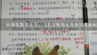 西师版数学五下：《长方体和正方体的表面积（一）》