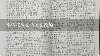 小雪花散文诗怎么改编