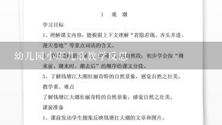 幼儿园小班儿歌教学反思