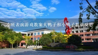 小班表演游戏教案大鸭子和小鸭子教学反思