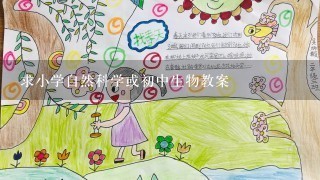 求小学自然科学或初中生物教案